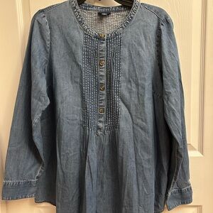 J. Jill Denim Textured Blouse